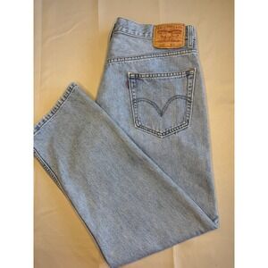 Y2K 2007 Levi's 505 Jeans USA Made Mens W36 L29(Fits 30) Light Wash Straight Leg